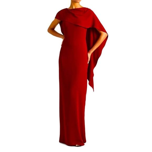 NEW Lauren Ralph Lauren Apiatan Full Length Gown in Red Size 10 - Picture 3 of 7